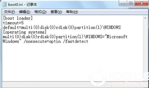 Windows7系统如何修改boot.ini文件图解