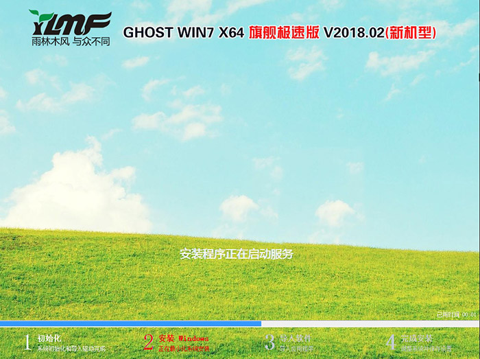 雨林木风 GHOST WIN7 64位 旗舰极速版 V2018.02(新机型)